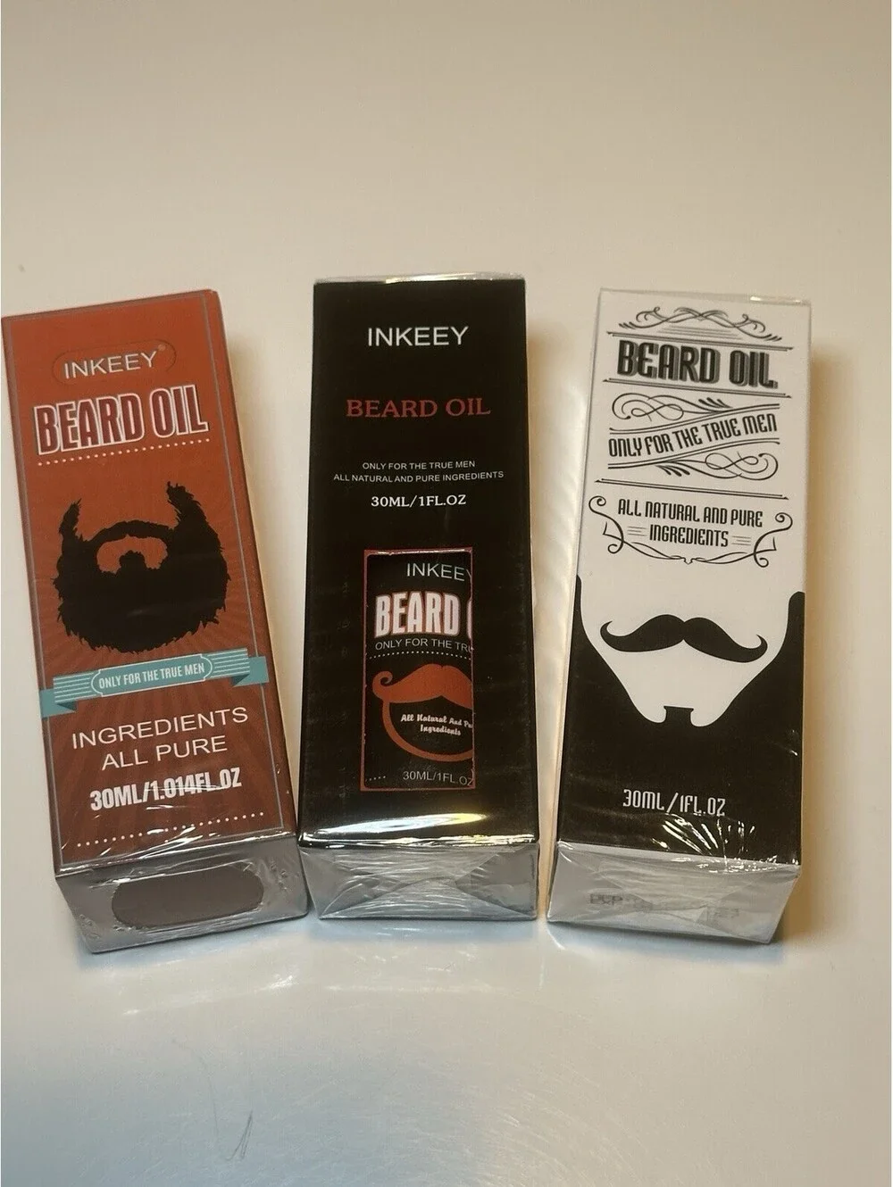 INKEEY Beard Oil Set Of 3 Growth Enhance Texture All Natural